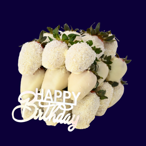 Strawberry White Birthday Cake