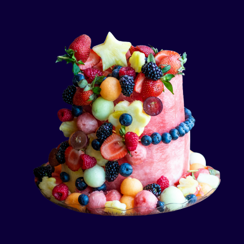 Mixed Fruit Watermelon Cake
